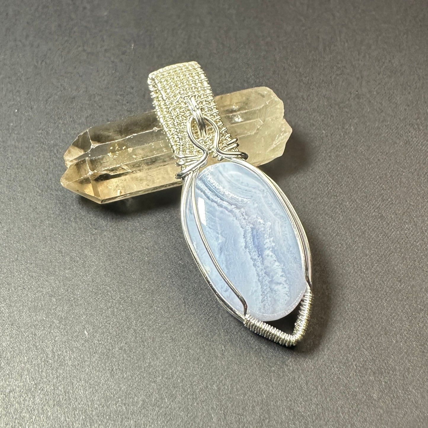 Blue Lace Agate Pendant