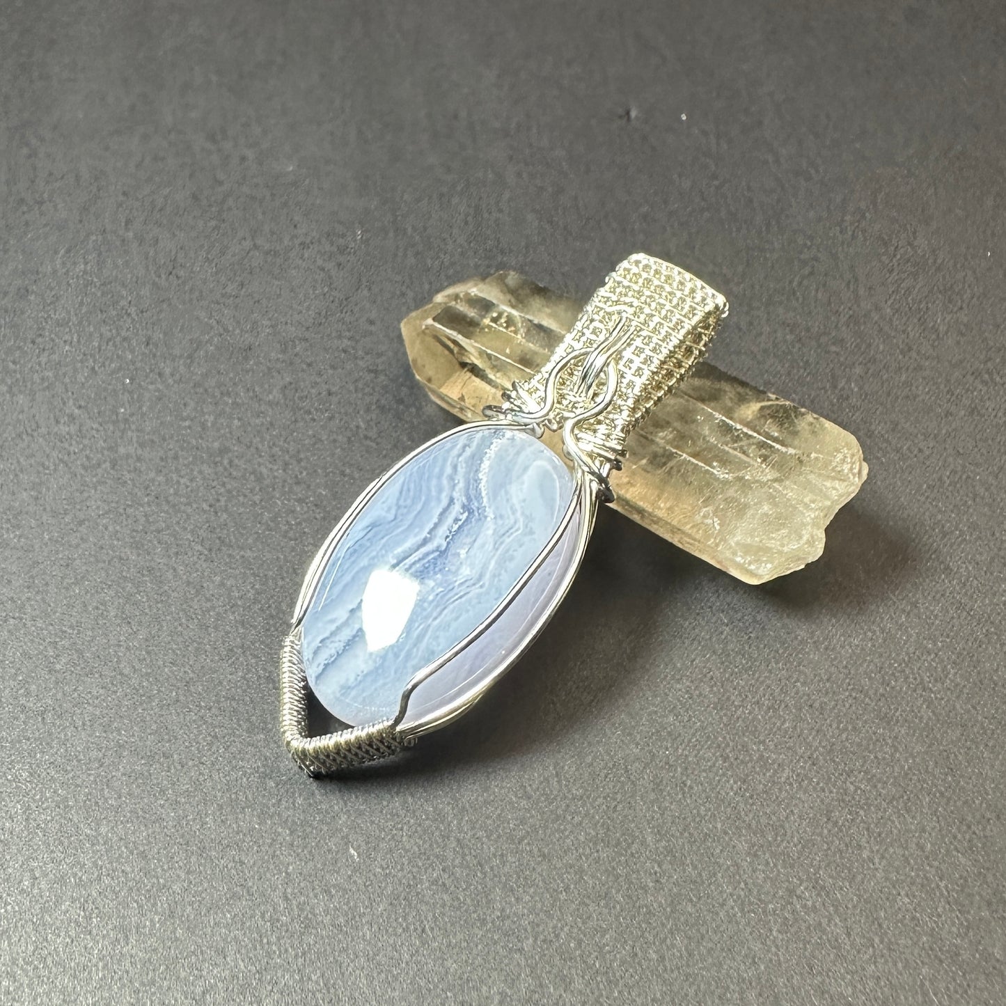 Blue Lace Agate Pendant